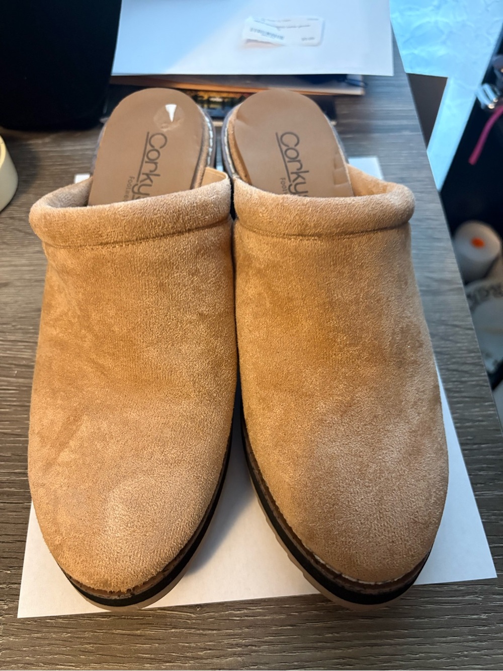 Corkys Tan Suede Slip-On Mules - Picture 9 of 9